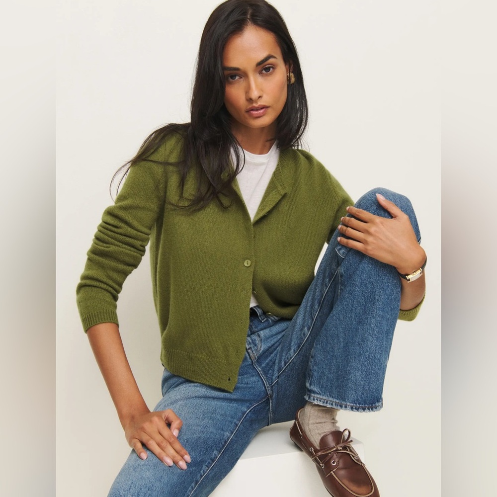 Reformation Clara Cashmere Crew Women's Cardigan
